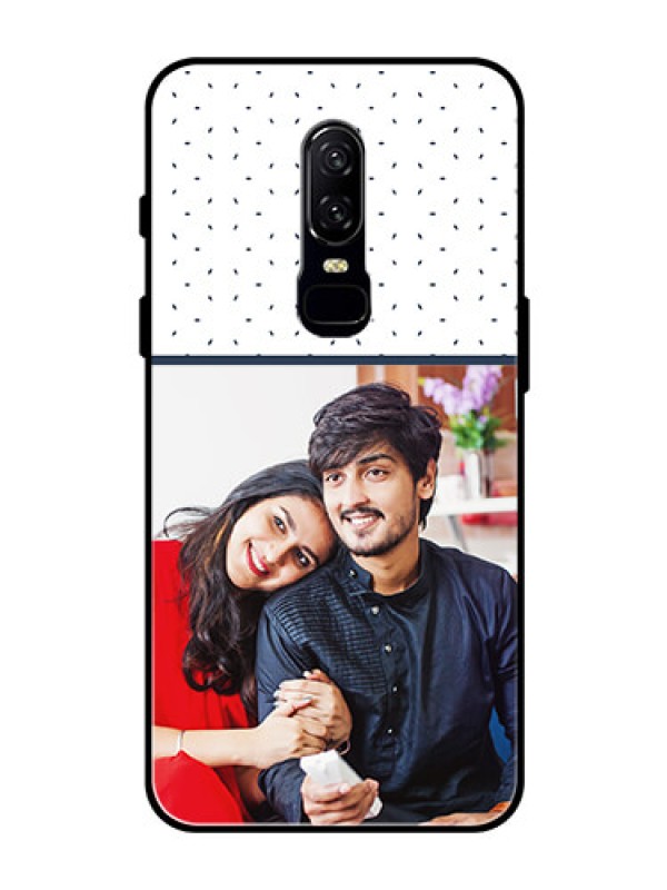 Custom OnePlus 6 Personalized Glass Phone Case  - Premium Dot Design