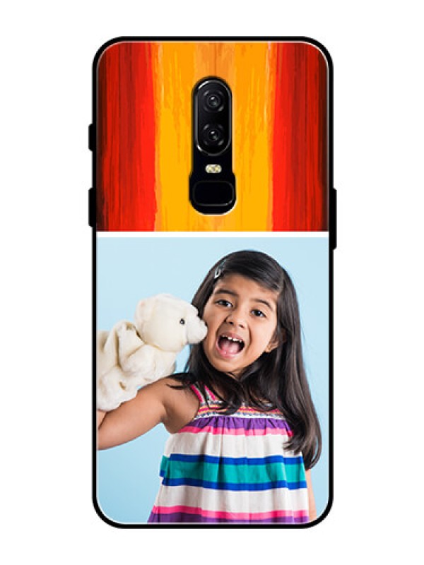 Custom OnePlus 6 Personalized Glass Phone Case  - Multi Color Design