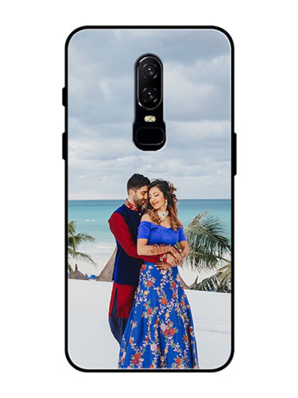 Custom OnePlus 6 Photo Printing on Glass Case  - Upload Full Picture Design
