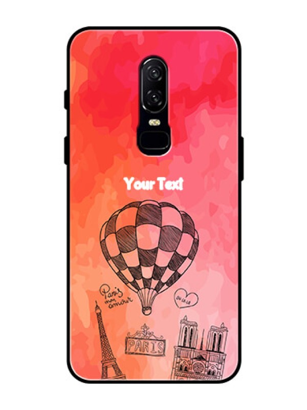 Custom OnePlus 6 Custom Glass Phone Case  - Paris Theme Design