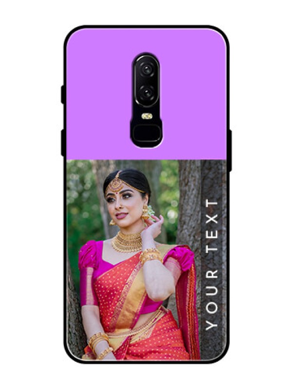 Custom OnePlus 6 Custom Glass Mobile Case  - Birthday Icons Design