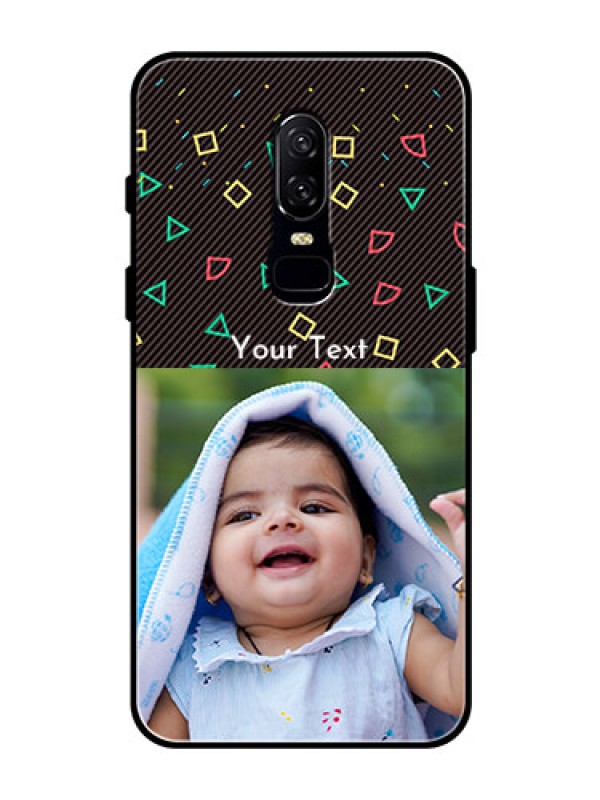Custom OnePlus 6 Custom Glass Phone Case  - with confetti birthday design
