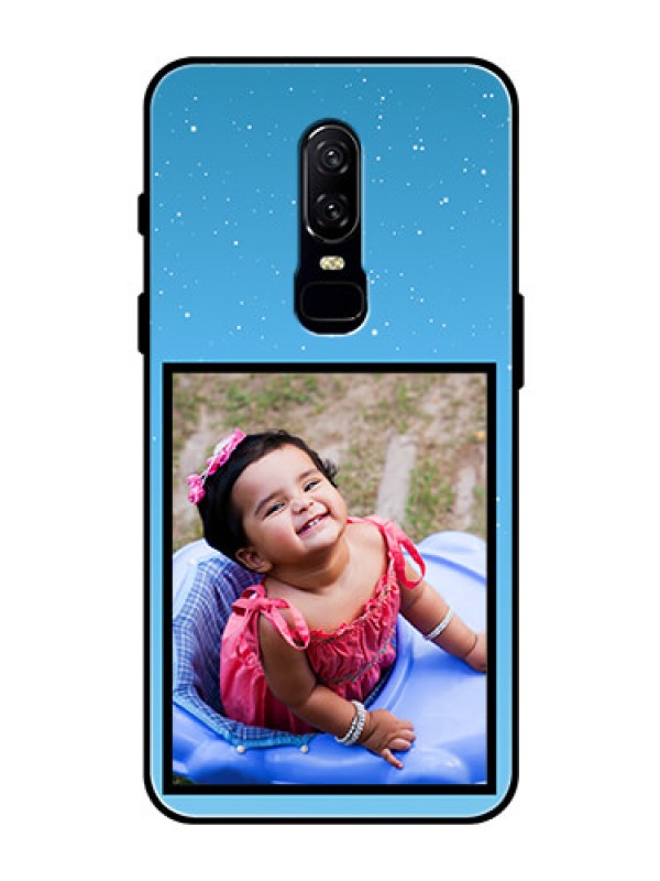 Custom OnePlus 6 Custom Glass Mobile Case  - Wave Pattern Colorful Design