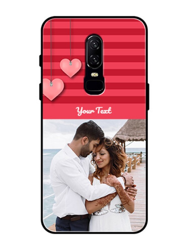 Custom OnePlus 6 Custom Glass Phone Case  - Valentines Day Design