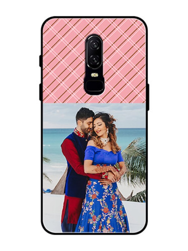 Custom OnePlus 6 Personalized Glass Phone Case  - Together Forever Design