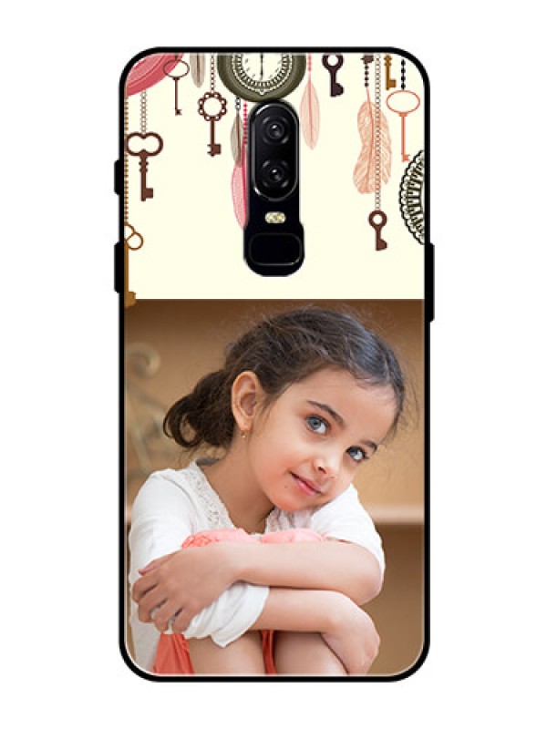 Custom OnePlus 6 Custom Glass Mobile Case  - Boho Style Design