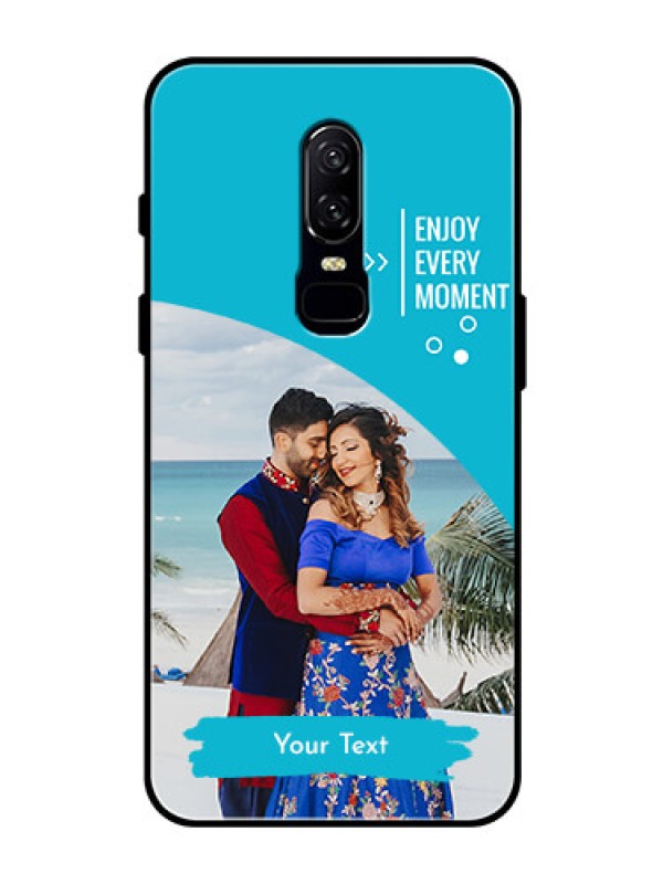 Custom OnePlus 6 Custom Glass Mobile Case  - Happy Moment Design