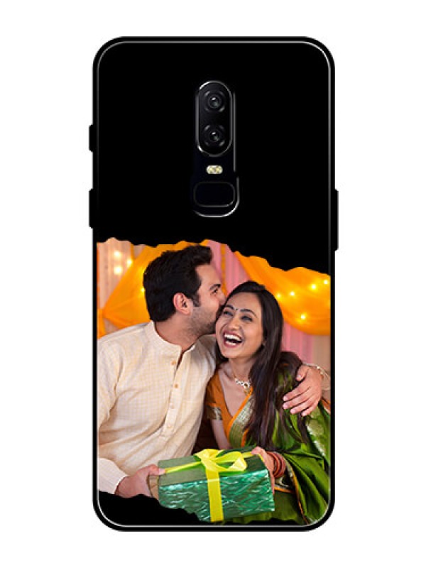Custom OnePlus 6 Custom Glass Phone Case - Tear-off Design