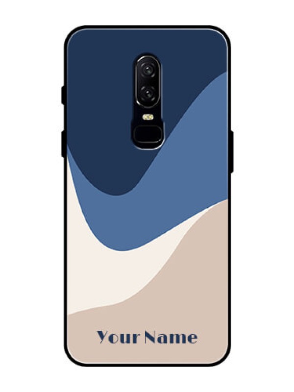 Custom OnePlus 6 Custom Glass Phone Case - Abstract Drip Art Design