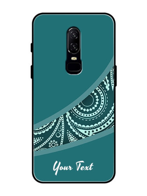 Custom OnePlus 6 Photo Printing on Glass Case - semi visible floral Design