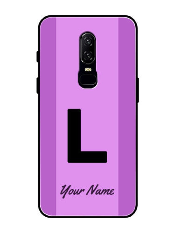 Custom OnePlus 6 Custom Glass Phone Case - Tricolor custom text Design