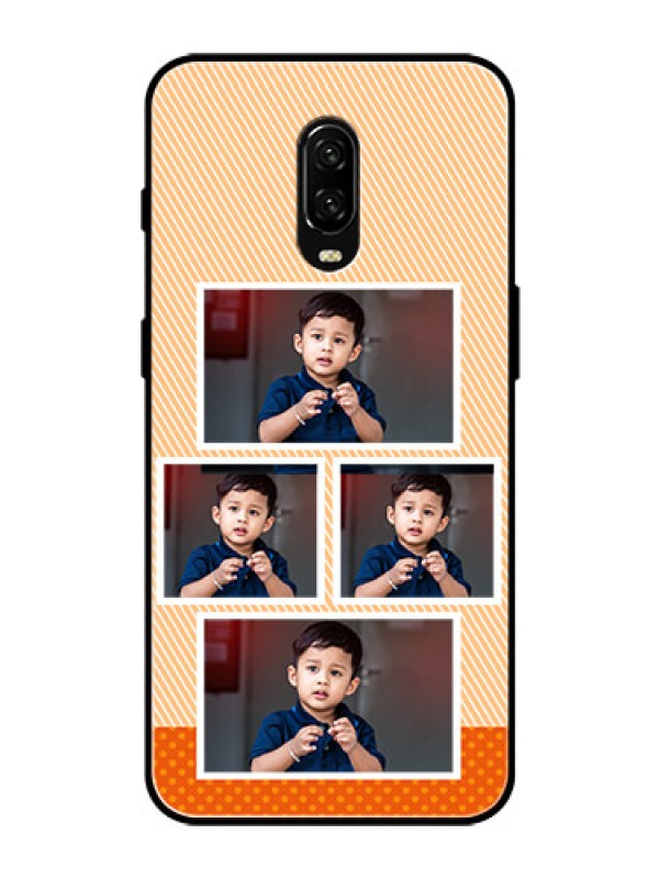 Custom OnePlus 6T Photo Printing on Glass Case  - Bulk Photos Upload Design