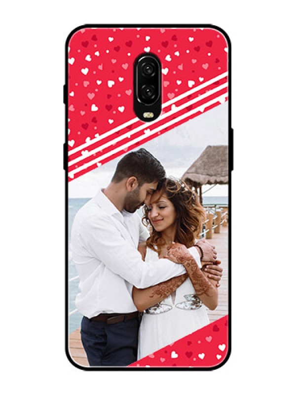 Custom OnePlus 6T Custom Glass Mobile Case  - Valentines Gift Design