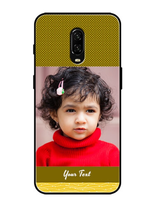Custom OnePlus 6T Custom Glass Phone Case  - Simple Green Color Design