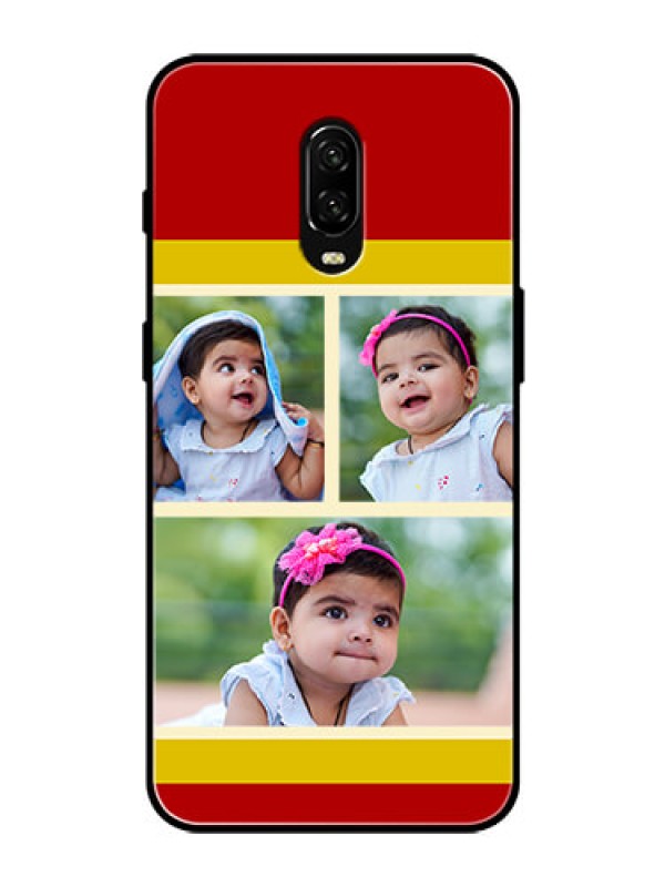 Custom OnePlus 6T Custom Glass Mobile Case  - Multiple Pic Upload Design