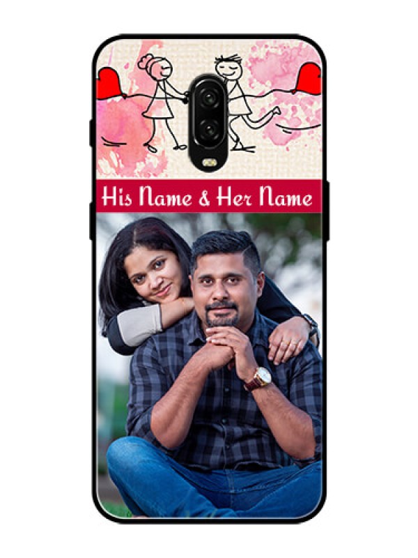 Custom OnePlus 6T Photo Printing on Glass Case  - You and Me Case Design