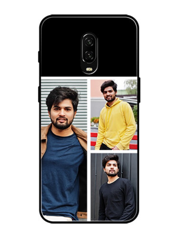 Custom OnePlus 6T Photo Printing on Glass Case  - Upload Multiple Picture Design