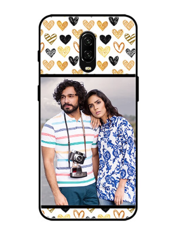 Custom OnePlus 6T Photo Printing on Glass Case  - Love Symbol Design
