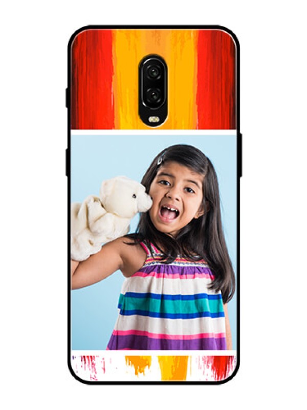 Custom OnePlus 6T Personalized Glass Phone Case  - Multi Color Design