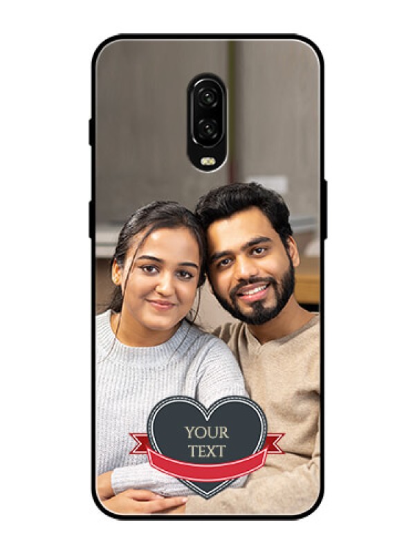 Custom OnePlus 6T Custom Glass Phone Case  - Just Married Couple Design