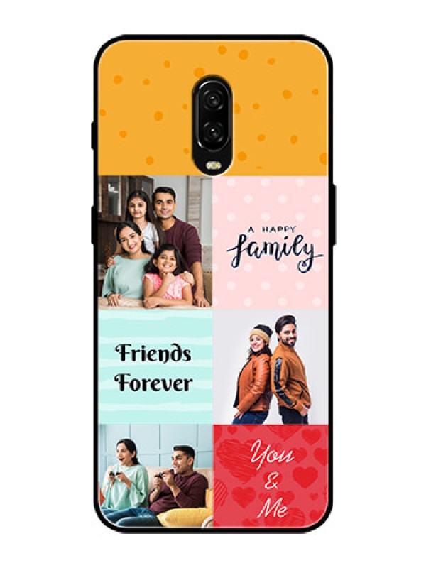 Custom OnePlus 6T Personalized Glass Phone Case  - Images with Quotes Design