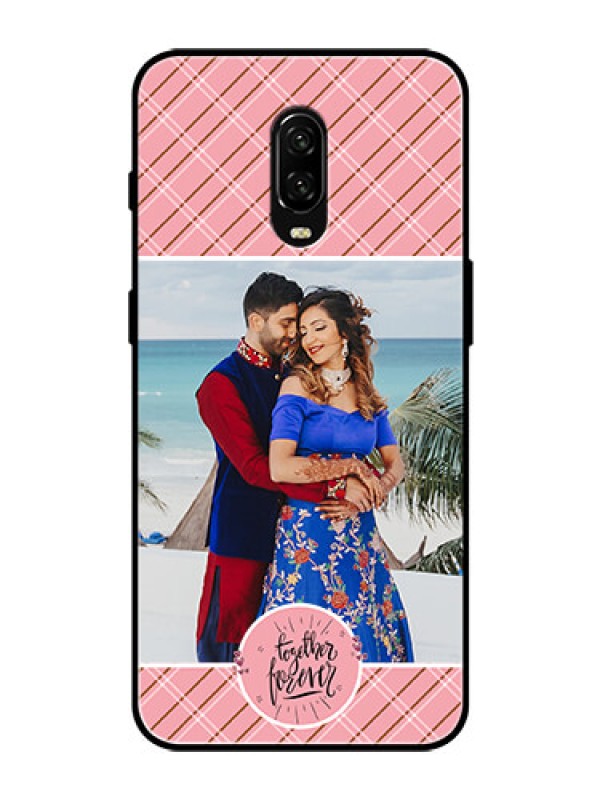 Custom OnePlus 6T Personalized Glass Phone Case  - Together Forever Design