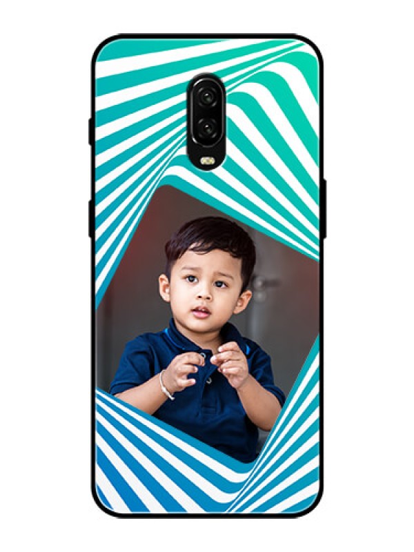 Custom OnePlus 6T Personalized Glass Phone Case  - Abstract Spiral Design
