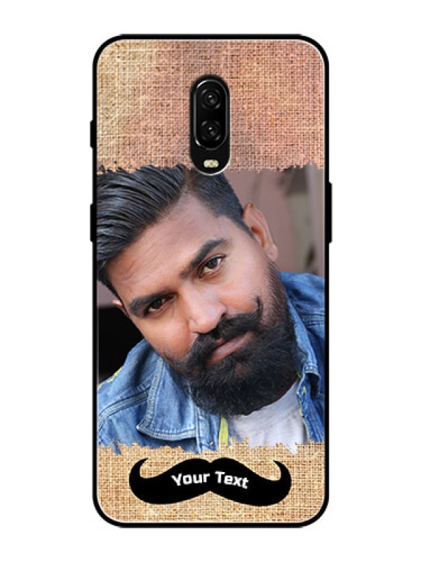 Custom OnePlus 6T Personalized Glass Phone Case  - with Texture Design