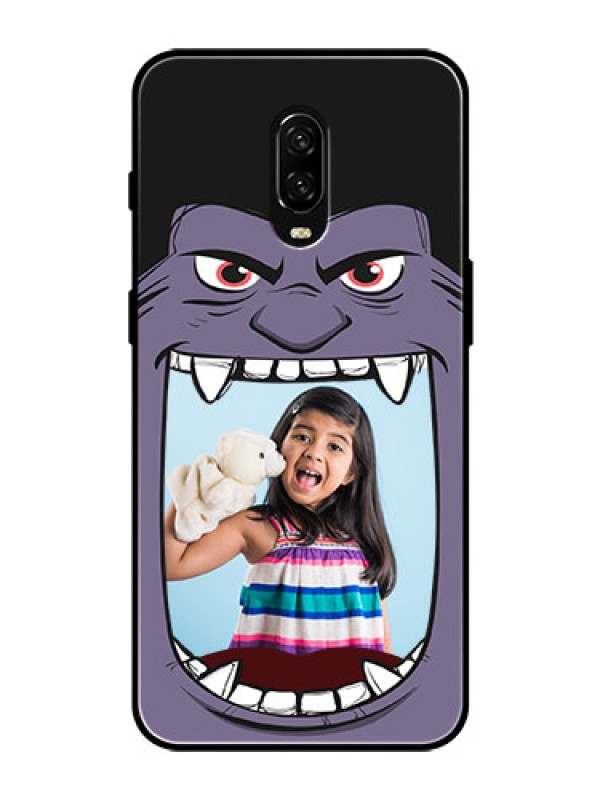 Custom OnePlus 6T Custom Glass Phone Case  - Angry Monster Design