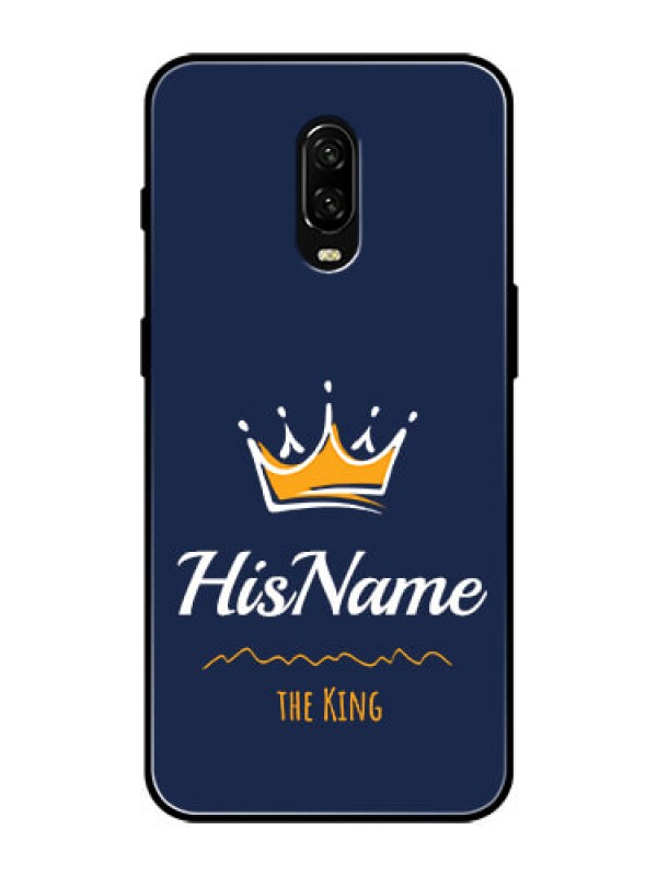 Custom Oneplus 6T Glass Phone Case King with Name