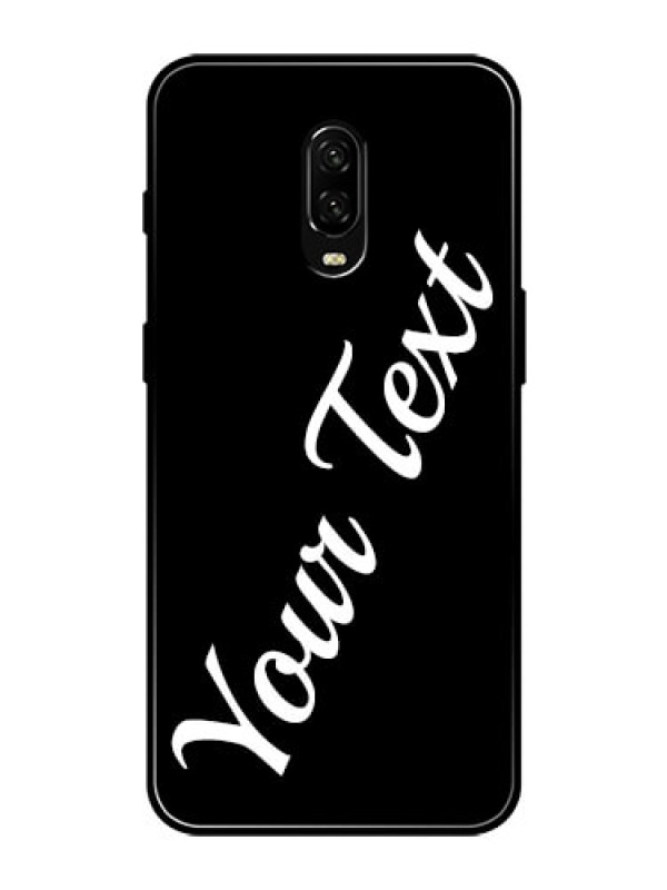 Custom Oneplus 6T Custom Glass Mobile Cover with Your Name