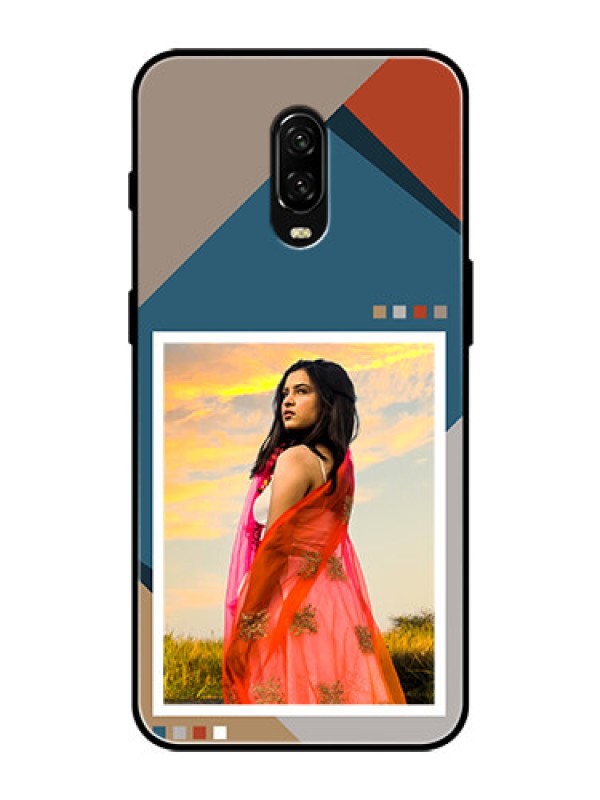 Custom OnePlus 6T Personalized Glass Phone Case - Retro color pallet Design