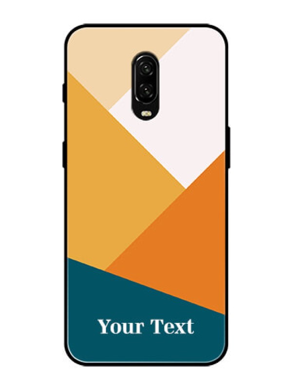 Custom OnePlus 6T Personalized Glass Phone Case - Stacked Multi-colour Design