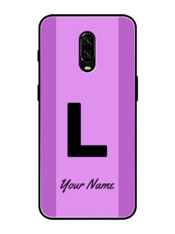 Custom OnePlus 6T Custom Glass Phone Case - Tricolor custom text Design