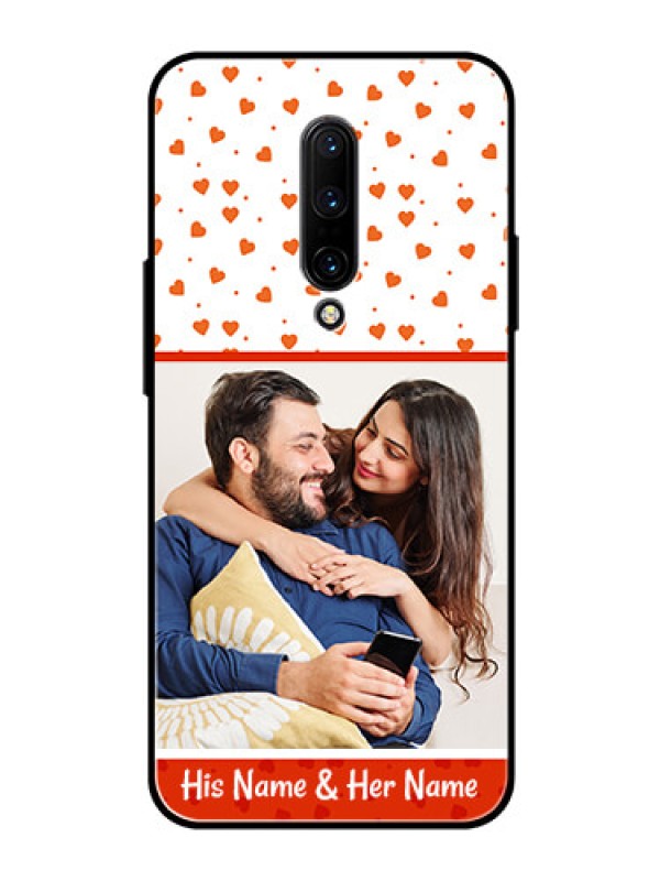 Custom OnePlus 7 Pro Custom Glass Phone Case  - Orange Love Symbol Design