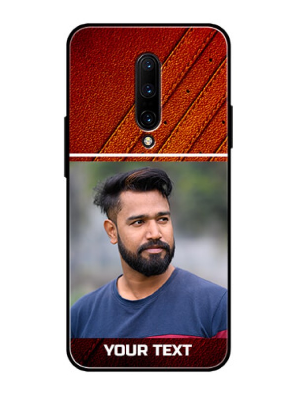 Custom OnePlus 7 Pro Personalized Glass Phone Case  - Leather Phone Case Design