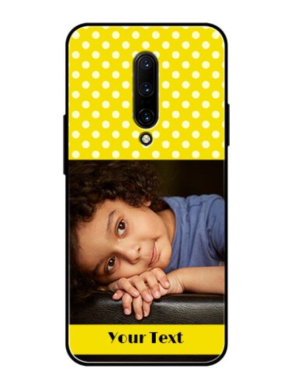 Custom OnePlus 7 Pro Custom Glass Phone Case  - Bright Yellow Case Design