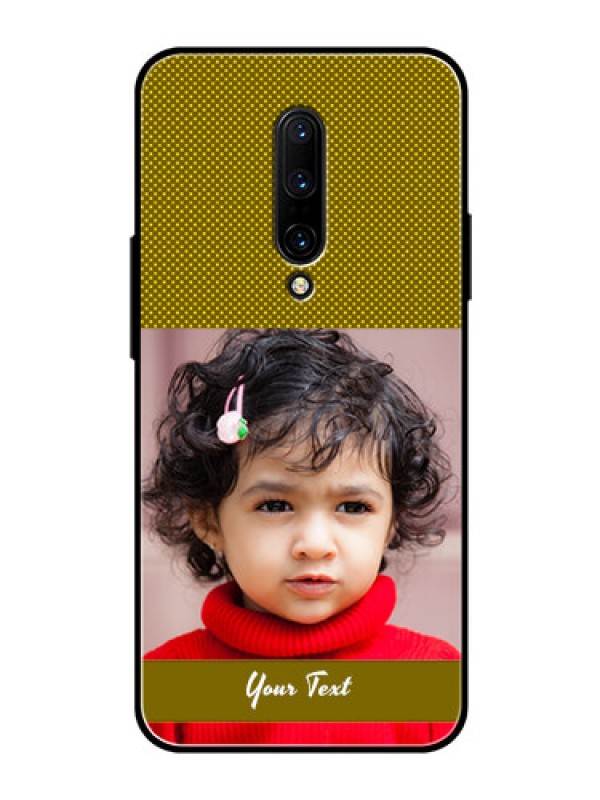 Custom OnePlus 7 Pro Custom Glass Phone Case  - Simple Green Color Design