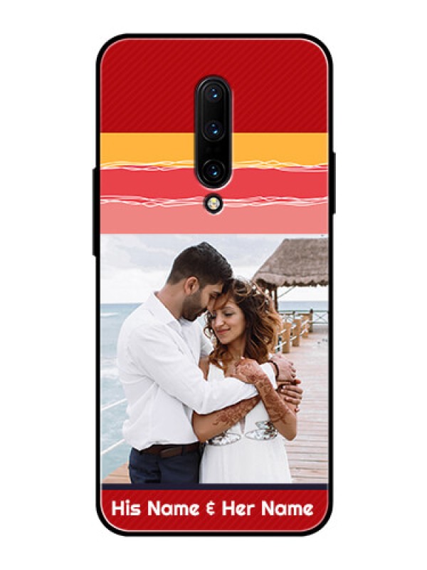 Custom OnePlus 7 Pro Custom Glass Mobile Case  - Colorful Case Design