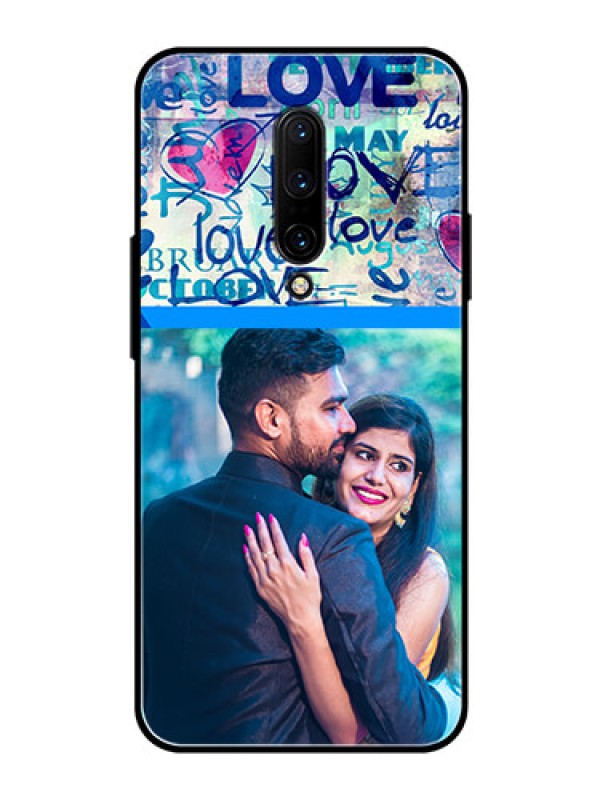 Custom OnePlus 7 Pro Custom Glass Mobile Case  - Colorful Love Design