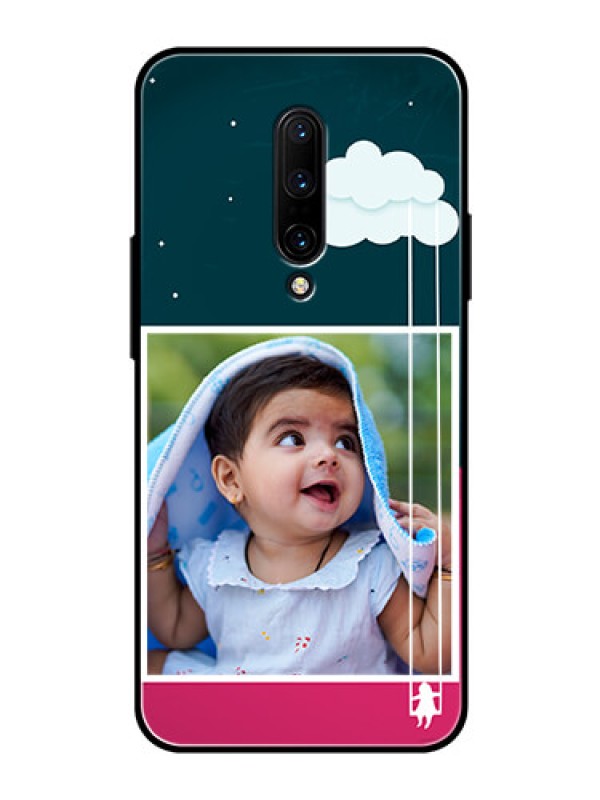 Custom OnePlus 7 Pro Custom Glass Phone Case  - Cute Girl with Cloud Design