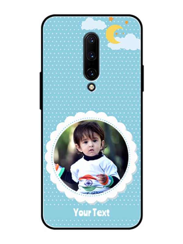 Custom OnePlus 7 Pro Personalised Glass Phone Case  - Violet Pattern Design