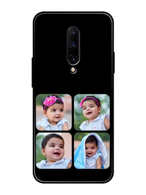 Custom OnePlus 7 Pro Photo Printing on Glass Case  - Multiple Pictures Design