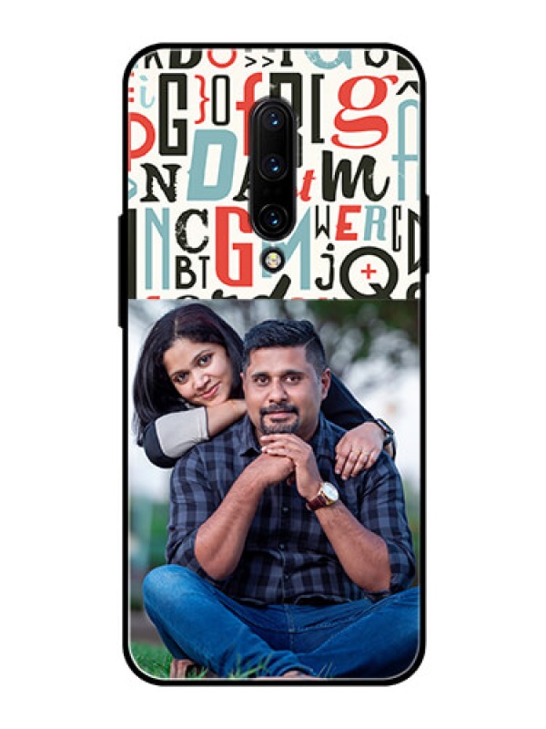 Custom OnePlus 7 Pro Personalized Glass Phone Case  - Alphabet Design