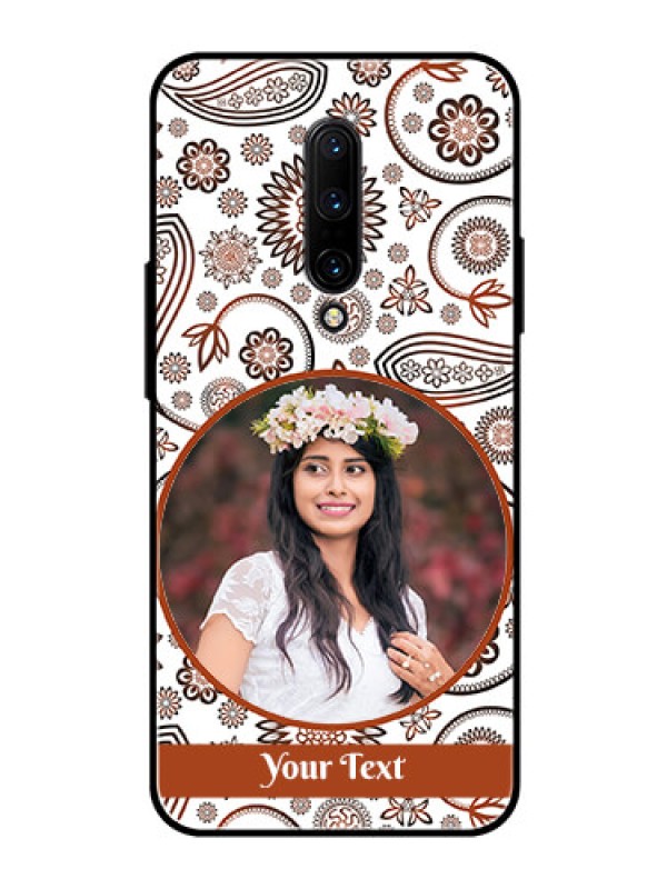 Custom OnePlus 7 Pro Custom Glass Mobile Case  - Abstract Floral Design 