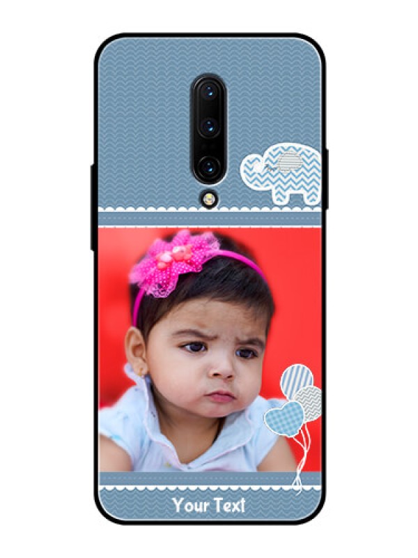 Custom OnePlus 7 Pro Photo Printing on Glass Case  - with Kids Pattern Design