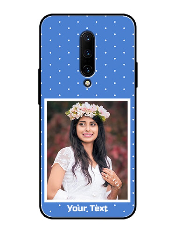 Custom OnePlus 7 Pro Photo Printing on Glass Case  - Polka dots design