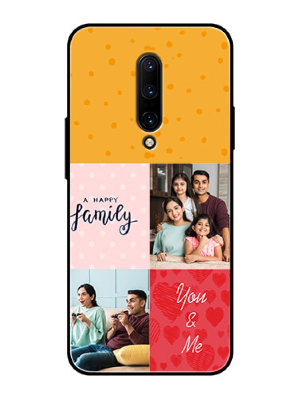 Custom OnePlus 7 Pro Personalized Glass Phone Case  - Images with Quotes Design