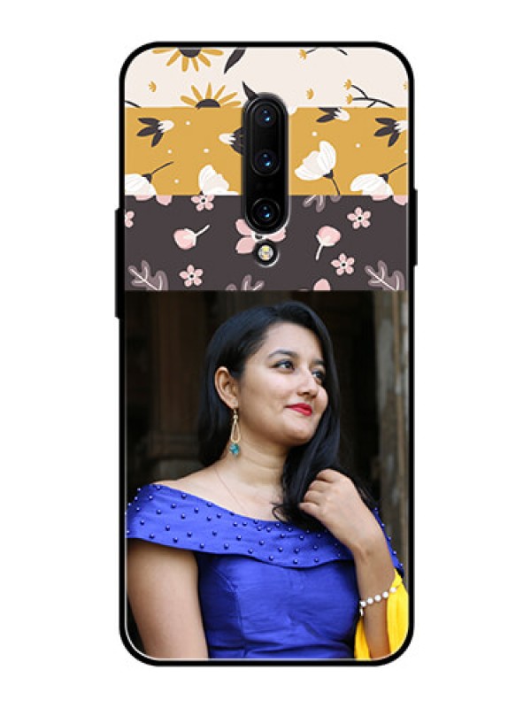 Custom OnePlus 7 Pro Custom Glass Phone Case  - Stylish Floral Design