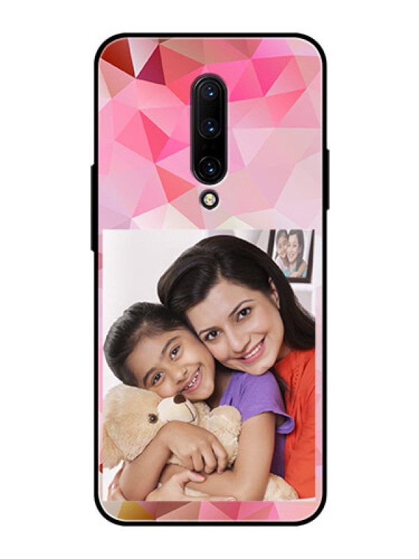 Custom OnePlus 7 Pro Photo Printing on Glass Case  - Abstract Triangle Design
